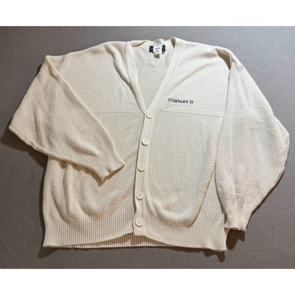 Andrew Rohan x Disney Cast Exclusive Sweater Mens XL Ivory Button Long Sleeve.